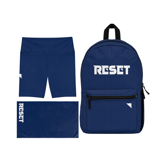 RESET Performance Fitness Bundle: Workout Shorts And Backpack And Towel