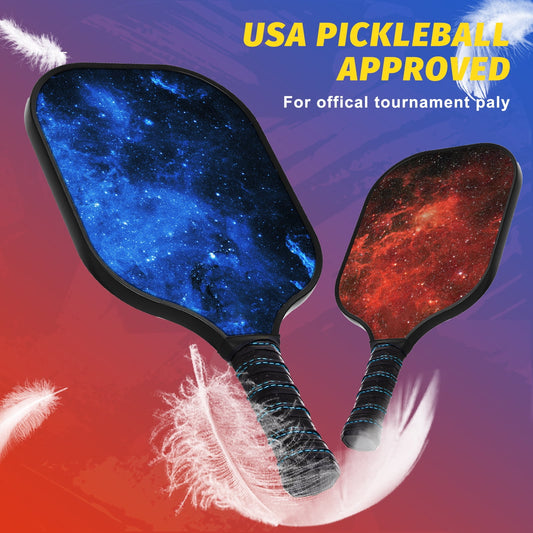 USAPA Approved Pickleball Set Wood Pickleball Paddles , 4 Rackets, Paddle Bag, 4 Balls