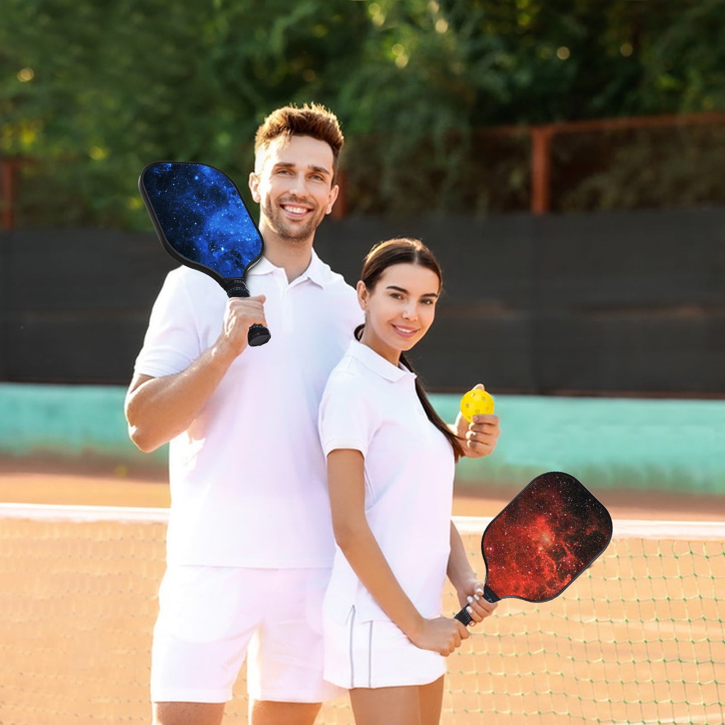 USAPA Approved Pickleball Set Wood Pickleball Paddles , 4 Rackets, Paddle Bag, 4 Balls