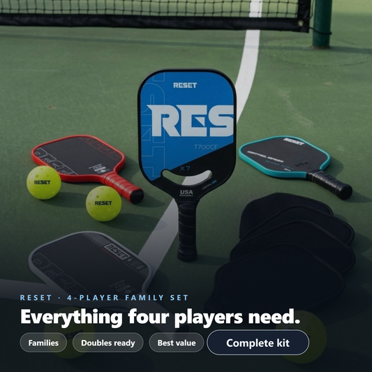 RESET 4-Player Pickleball Starter Set | Everything You Need to Play Together