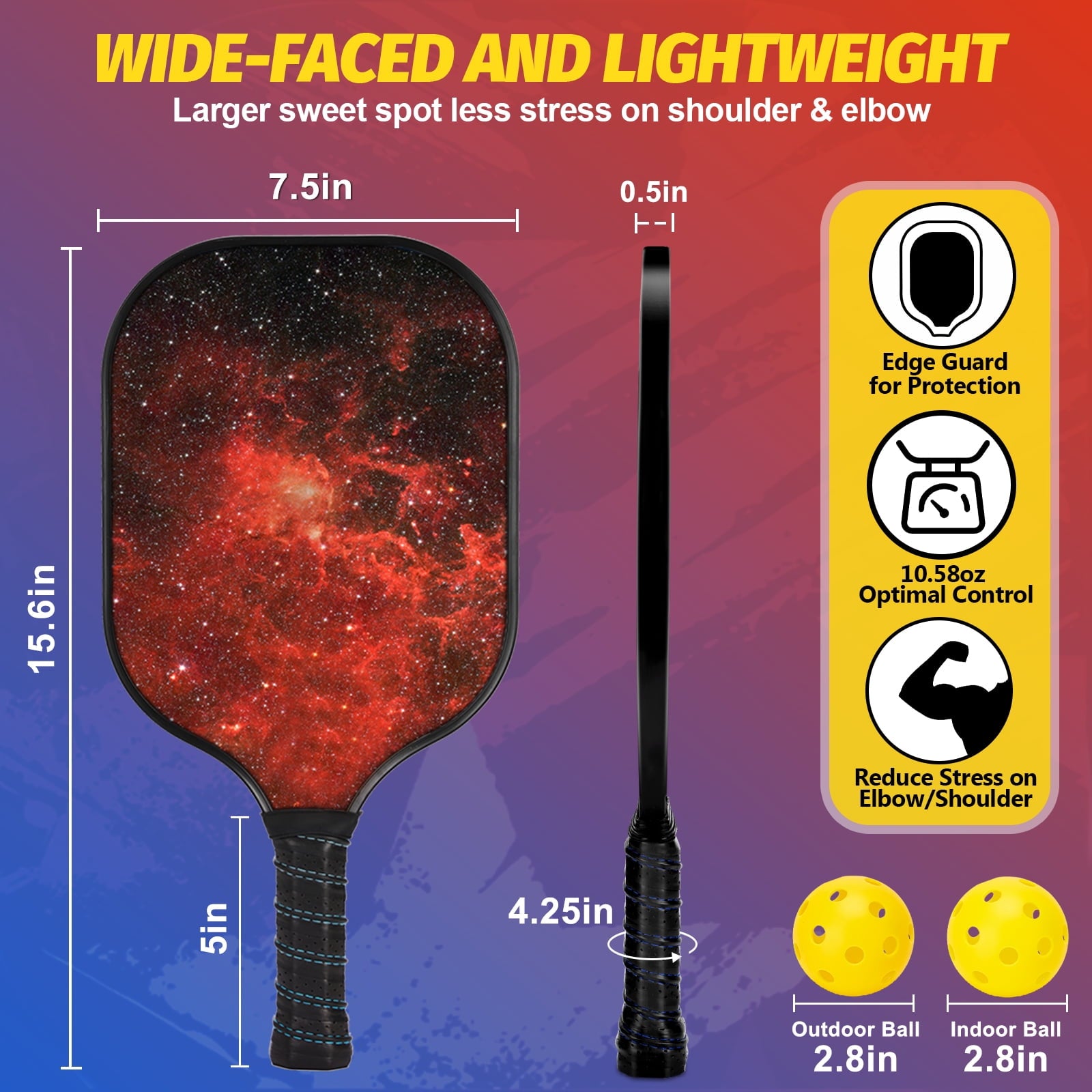 USAPA Approved Pickleball Set Wood Pickleball Paddles , 4 Rackets, Paddle Bag, 4 Balls