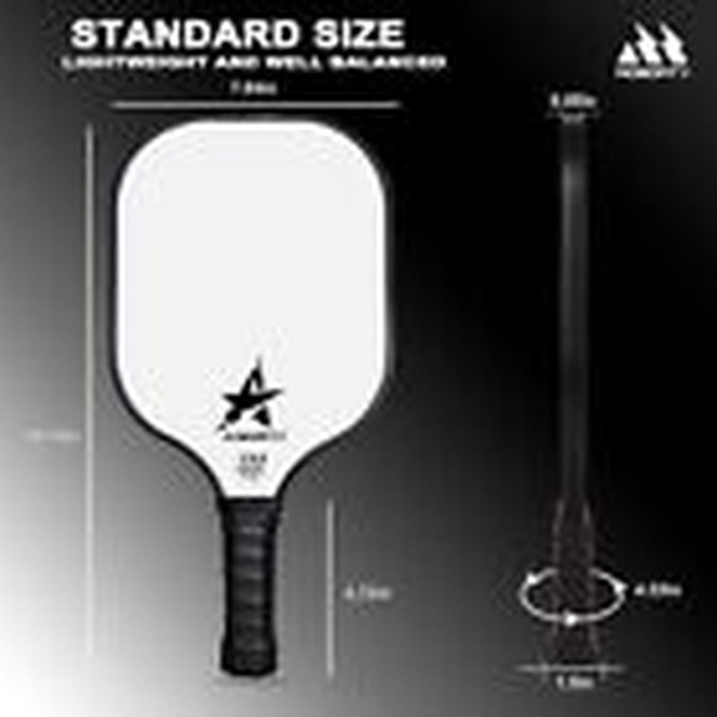 Pickleball Paddles 4 Pack - USAPA Light Graphite Premium Black and White