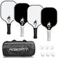 Pickleball Paddles 4 Pack - USAPA Light Graphite Premium Black and White