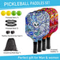 Pickleball Paddles Set of 4 with 4 Premium 9-Ply Basswood Paddles & 4 Pickleballs & 2 Handle Grips Tape & 2 Pickleball Belts & Carry Bag for Beginners Men Women Adults(New Version)