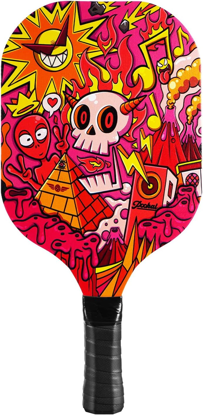 Pickleball Paddles Set of 4 with 4 Premium 9-Ply Basswood Paddles & 4 Pickleballs & 2 Handle Grips Tape & 2 Pickleball Belts & Carry Bag for Beginners Men Women Adults(New Version)