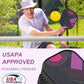 Pickleball Paddles, Fiberglass Pickleball Paddles Set of 2, Pickle Ball Rackets 2 Pack, Pickleball Equipment and Accessories Outdoor, Includes 4 Balls and Bag for Beginners, Pros, Adults