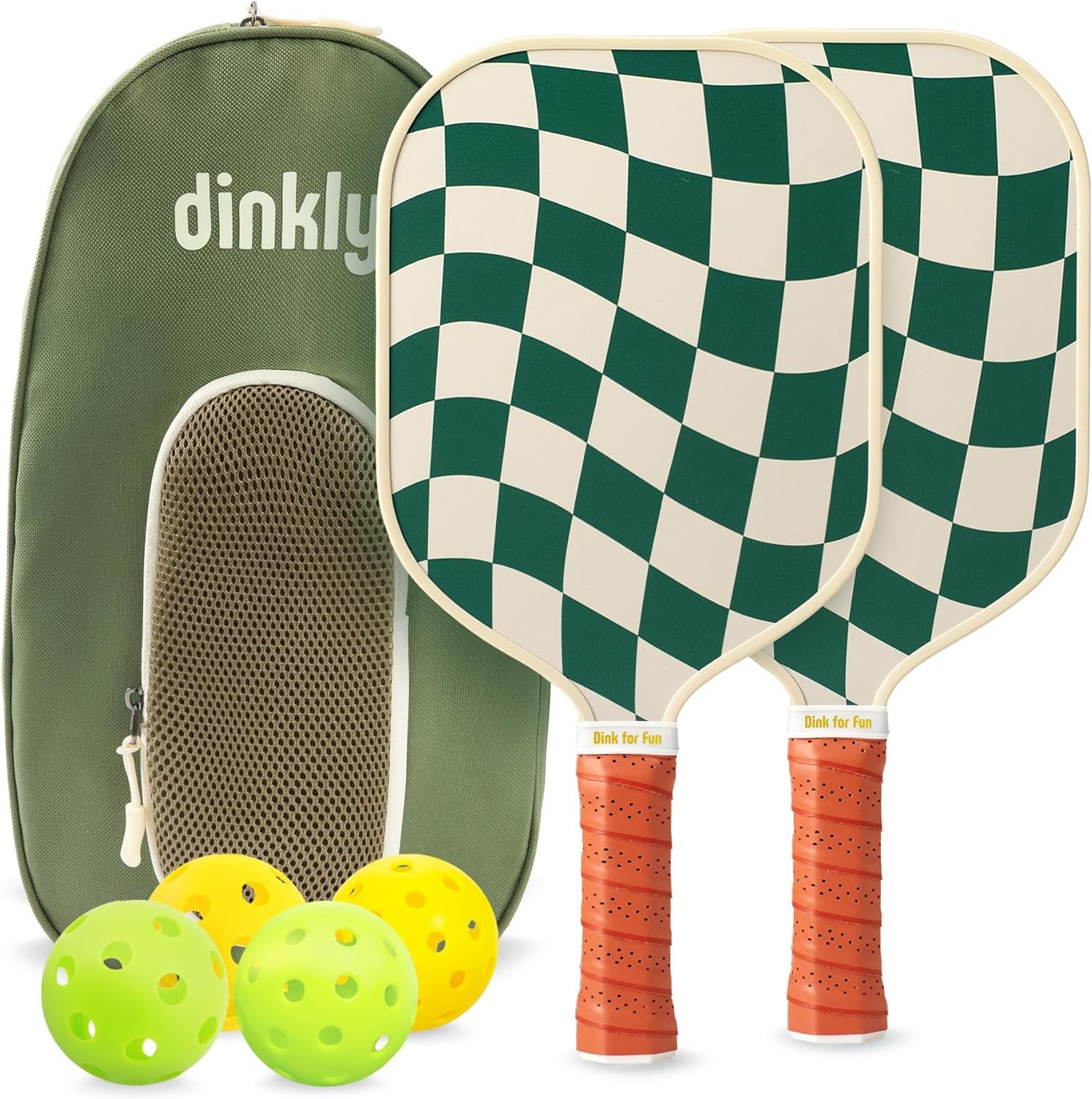 Pickleball Paddles Set of 2/4- USAPA Approved Graphite/Fiberglass Pickleball Racket, 2 Pickleball Rackets, 4 Balls and 1 Portable Carry Bag, Aesthetic Pickle Ball Set for Men Women Beginners