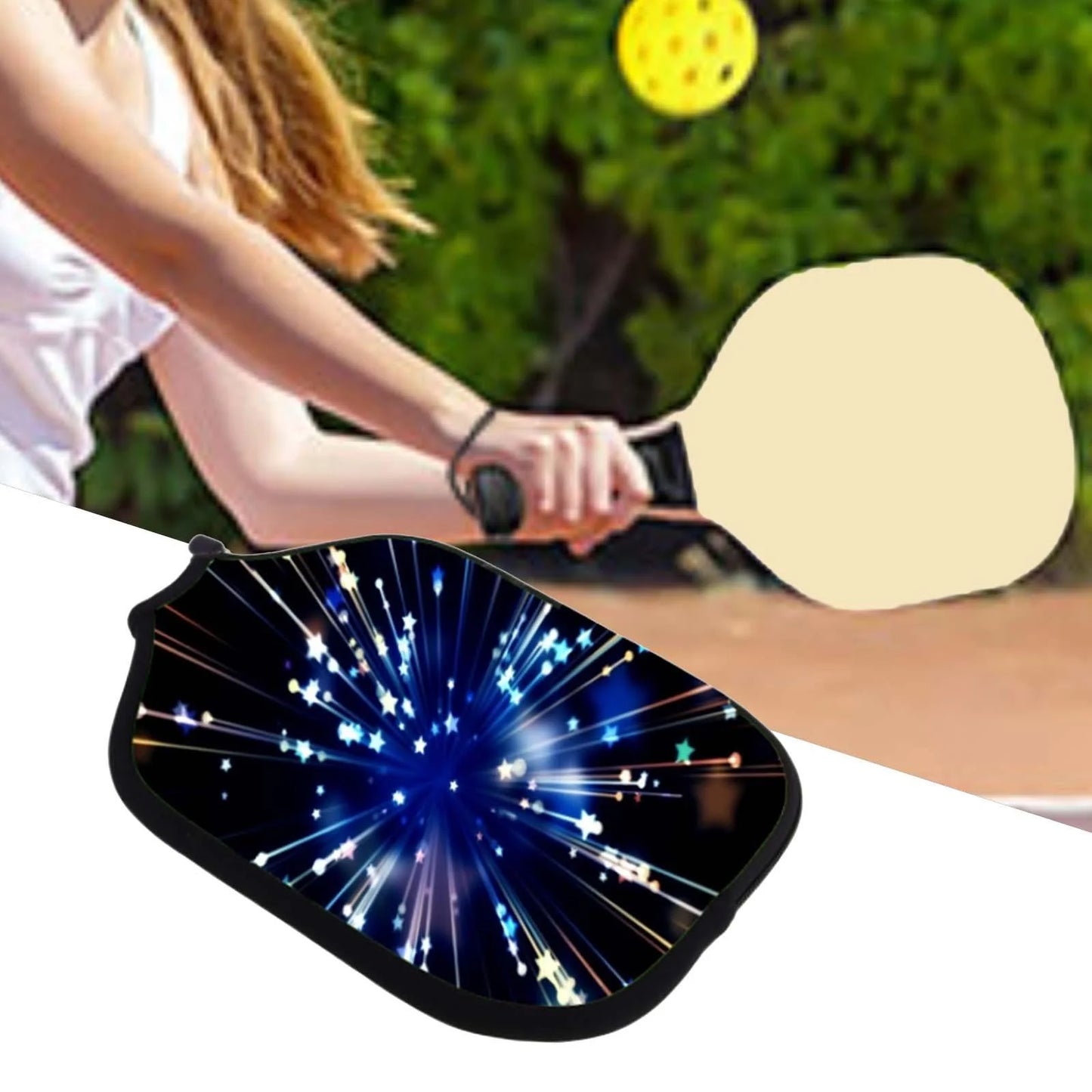 Neoprene Pickleball Paddle Cover Pickleball Protection Zipper Rackets Sleeve Star