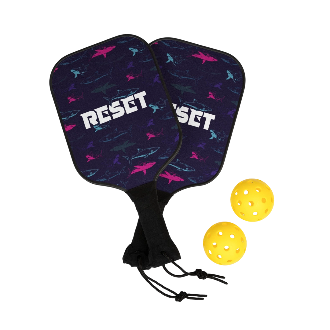 RESET Pretty Shark Pickleball Paddle Set