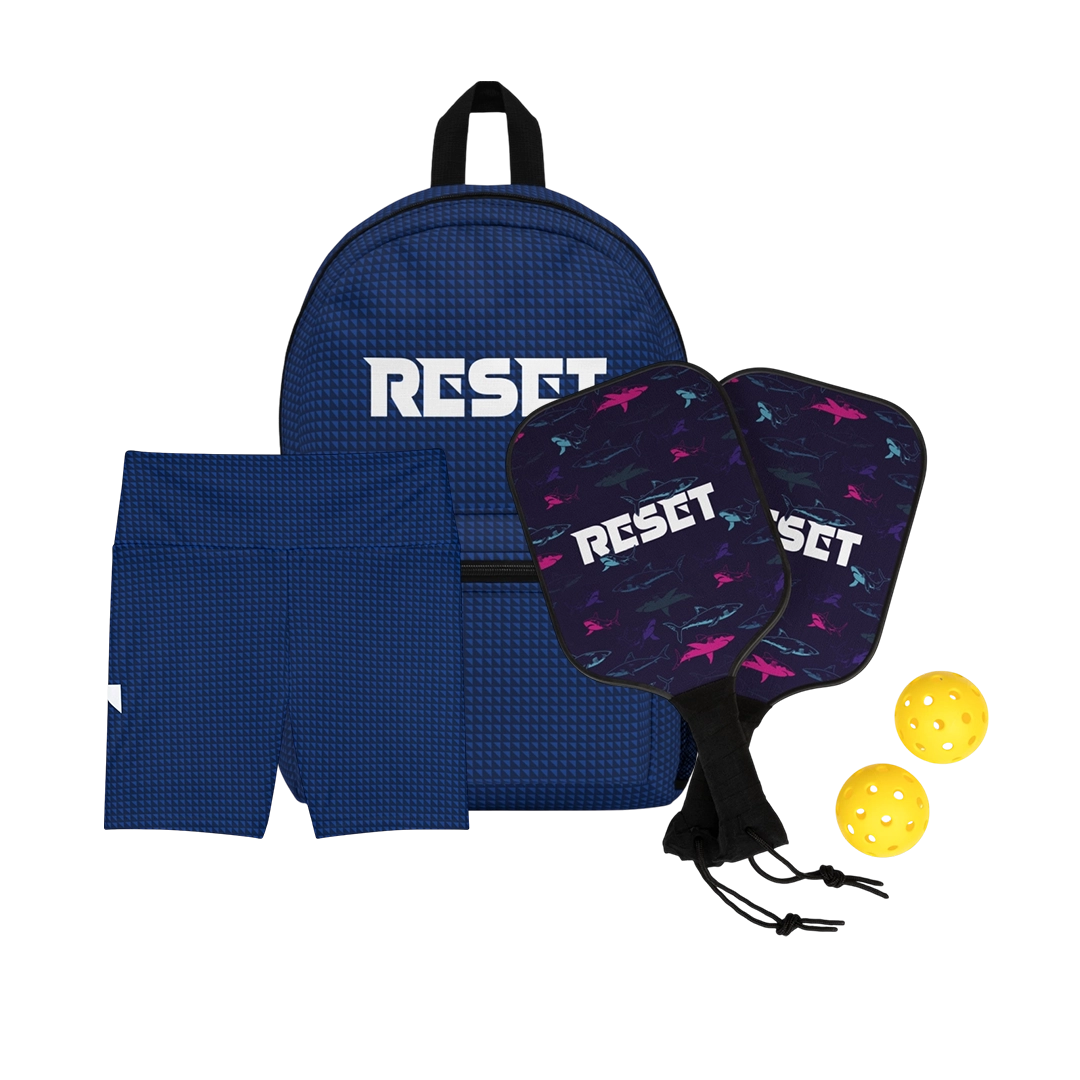 RESET Ultimate Bundle: Workout Shorts And Backpack And Pickleball Paddle Set