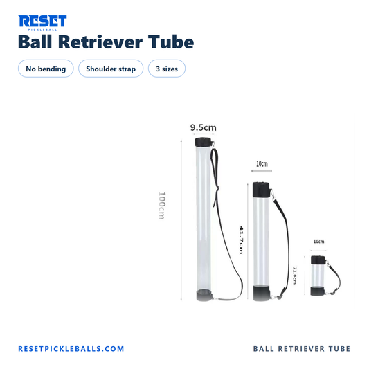 Portable Pickleball Ball Retriever Tube with Shoulder Strap