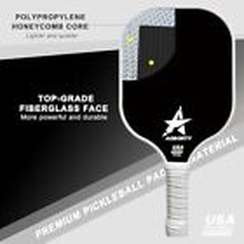Pickleball Paddles 4 Pack - USAPA Light Graphite Premium Black and White
