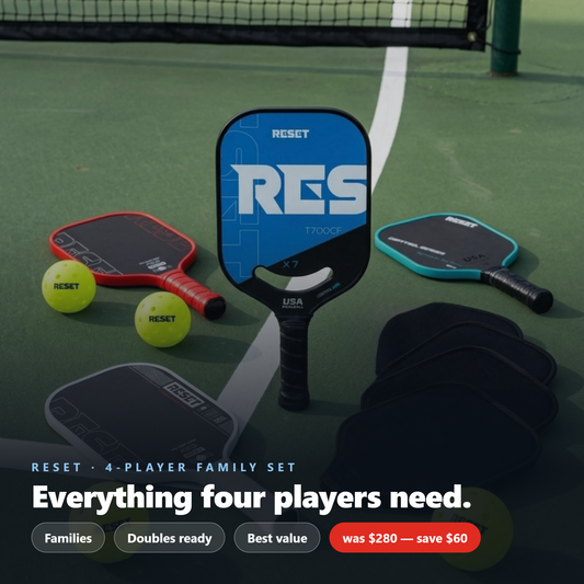 RESET 4-Player Pickleball Starter Set | Everything You Need to Play Together